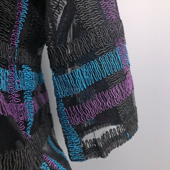 BNWT A|X Armani Exchange Short Sleeve Colorful Striped Blouse Size S - Picture 7 of 13